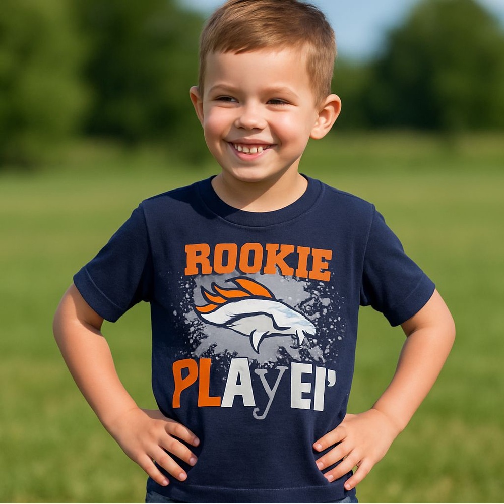 Boys Denver Broncos Rookie Player Graphic Tee - Size Toddler - Gently Used